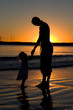 Mother & Daughter Sunset Silhouette 2