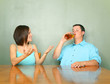 Angry Woman Toward Her Drunk Husband