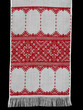 Traditional Ukrainian embroidery isolated on black
