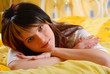 woman on the bed