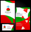 Template of menu for Pizza Restaurant and business card