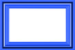 3D Blue Pictureframe - Isolated Clipping
