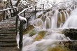 Stairway up the waterfall