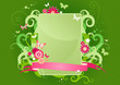 Green floral frame