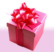 Pink Gift Box with Luxury Pink Gift Bow and Gift Tag