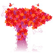 Vector floral arrow
