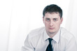 young adult serious businessman