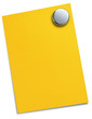 Magnet-Pin mit gelbem Zettel