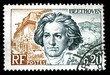Foto: vintage french stamp depicting Ludwig van Beethoven vintage french stamp depicting Ludwig van Beethoven