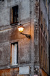 lamp on a building in rome lamp on a building in rome