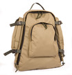 Military style rucksack isolated on white
