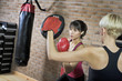 boxing in the gym