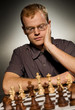 Thoughtful chess master