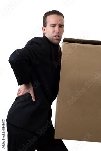 Photo: Businessman With Injured Back Businessman With Injured Back