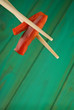 Chopsticks and red peppers Chopsticks and red peppers