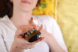 woman with control panel