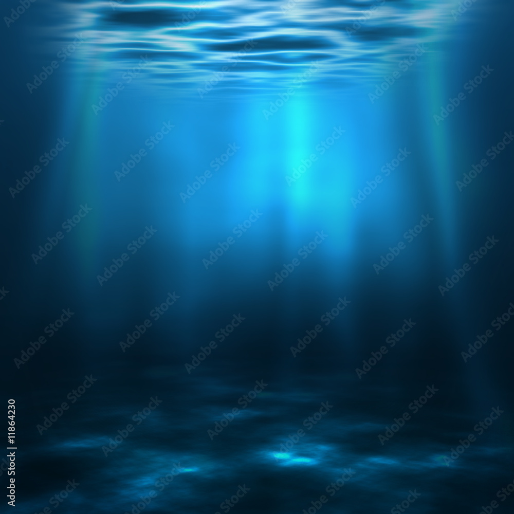 under water