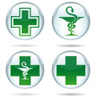 Pharmacy buttons set