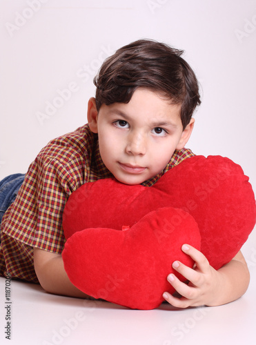 Photo: boy and heart boy and heart