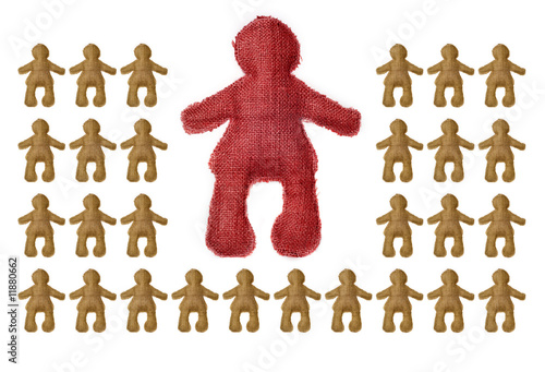 Photo: empleados y feje rojo empleados y feje rojo