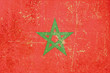flag of morocco grunge