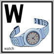 watch and english letter 
