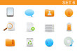 set of elegant simple icons
