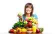 woman with fruits woman with fruits