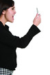 Yelling Asian Businesswoman