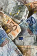 Foto: Carta moneta valuta euro stropicciata Carta moneta valuta euro stropicciata
