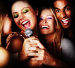 Group of young people singing Group of young people singing