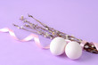 Easter eggs and catkins