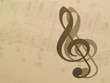Music and treble clef