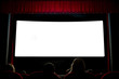 Ecran de cinema blanc