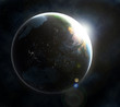 Sunrise from the east. Great detail on planet Earth