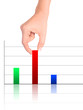 Colorful increasing bar graph Colorful increasing bar graph