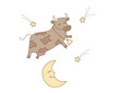 Cow Jumped over the Moon Illustration Cow Jumped over the Moon Illustration