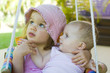 Sisters in the swing