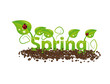 Spring word illustration