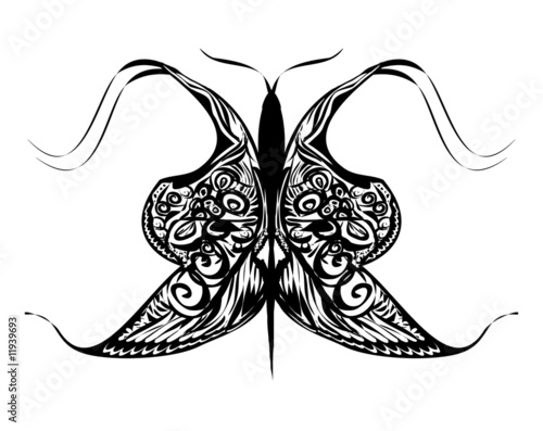 black and white butterfly tattoos. Black Butterfly Tattoo