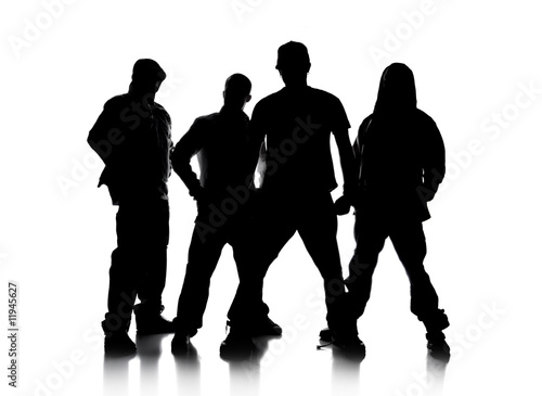 Photo: Silhouettes of Men Standing Silhouettes of Men Standing