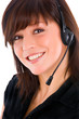 Foto: attraktive Telefonistin attraktive Telefonistin