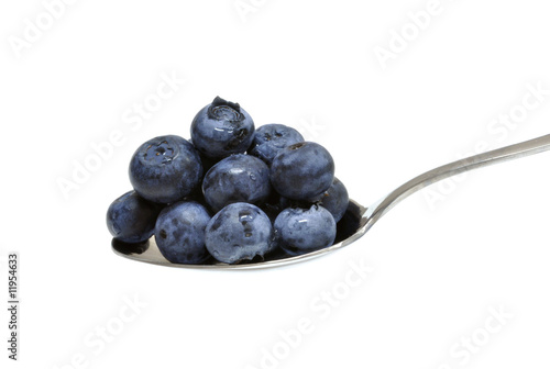 Photo: Spoonful of blueberries Spoonful of blueberries