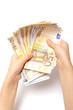 holding a money