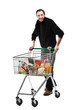 Consommateur avec caddie