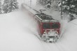 Schneesturm auf der Rhätischen Bahn