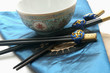 asian bowl and chopsticks