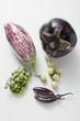 various types of aubergines