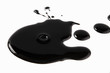 splodge of balsamic sauce on white background