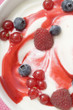 yoghurt with fresh berries (close-up)